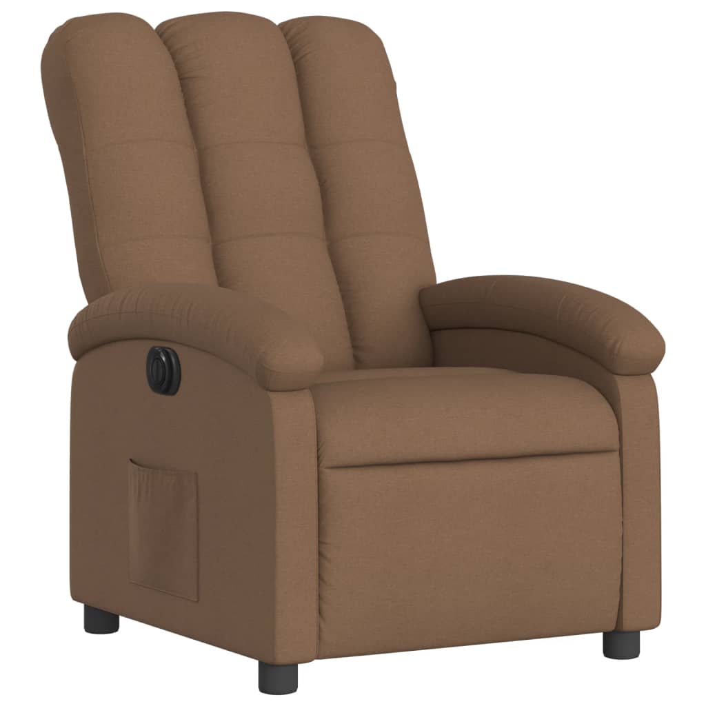 Fauteuil Verstelbaar Elektrisch Stof Bruin