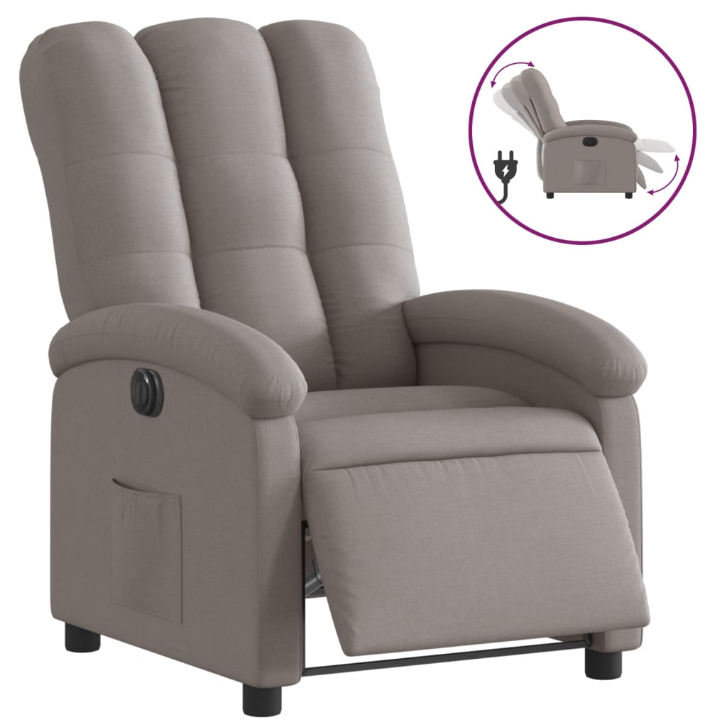 Fauteuil Verstelbaar Elektrisch Stof Taupe
