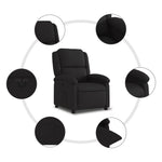 Fauteuil Verstelbaar Elektrisch Stof Zwart