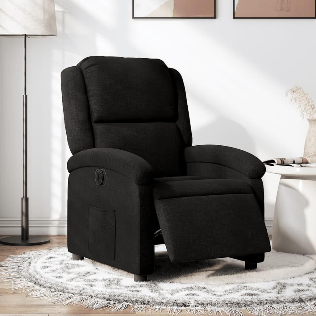 Fauteuil Verstelbaar Elektrisch Stof Zwart