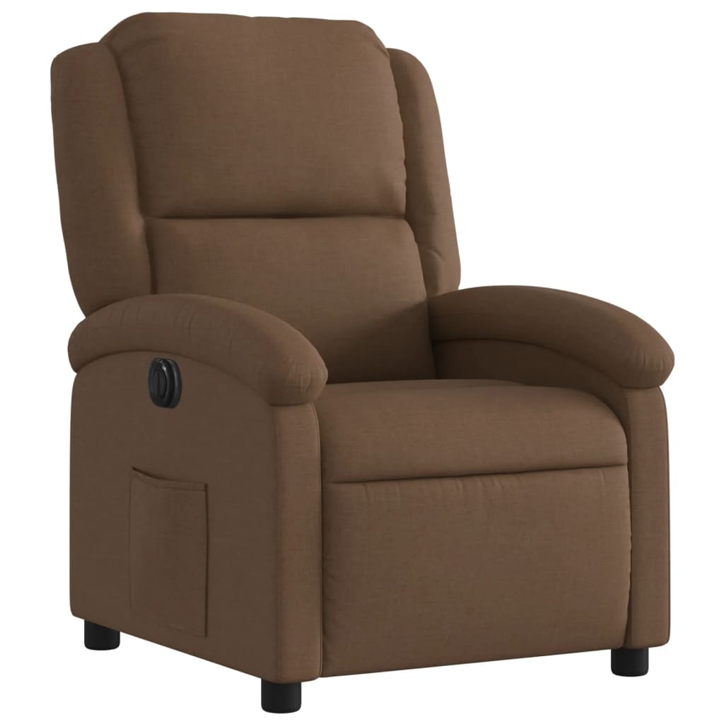 Fauteuil Verstelbaar Elektrisch Stof Bruin