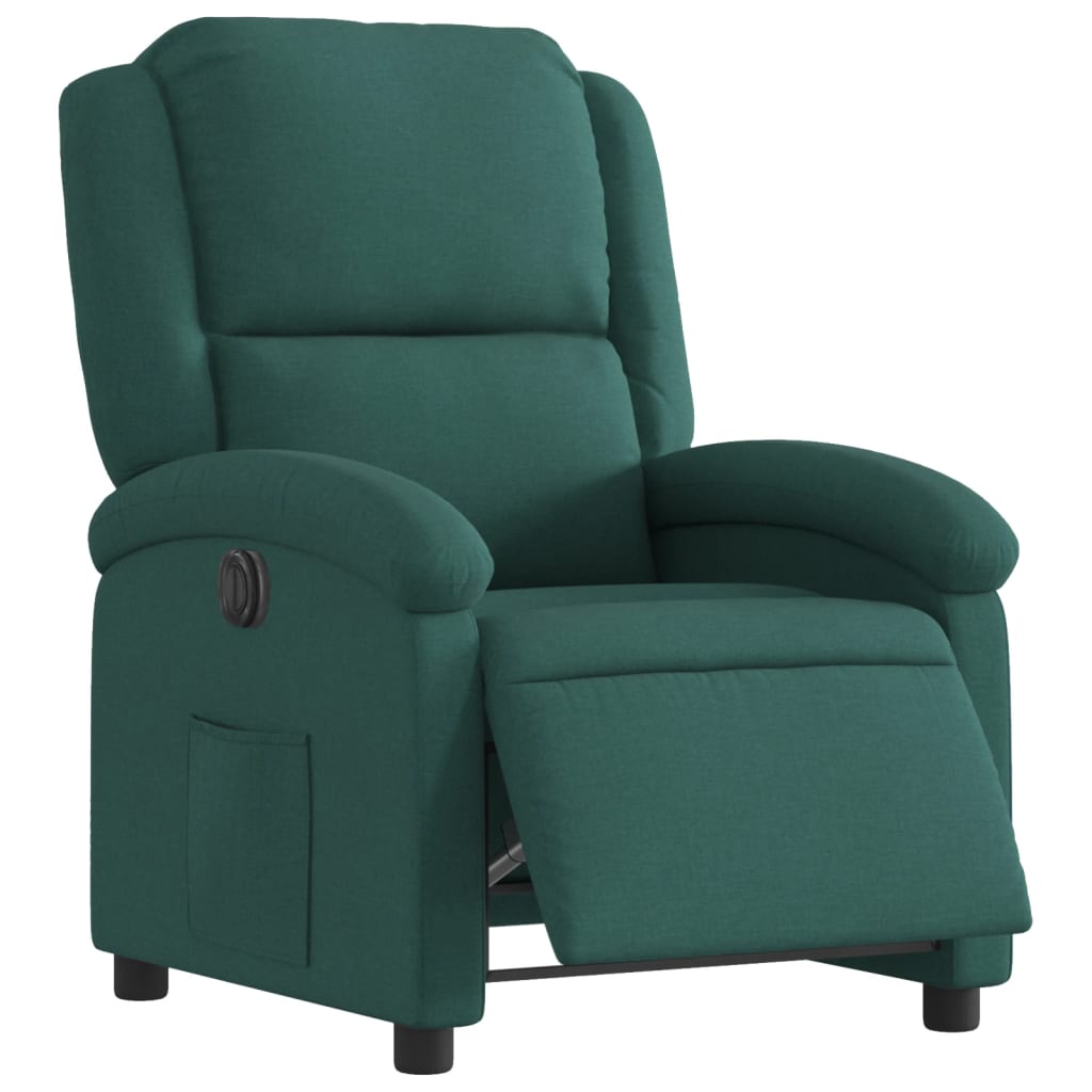 Fauteuil Verstelbaar Elektrisch Stof Donkergroen