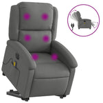 Sta-Op-Massagestoel Stof Donkergrijs