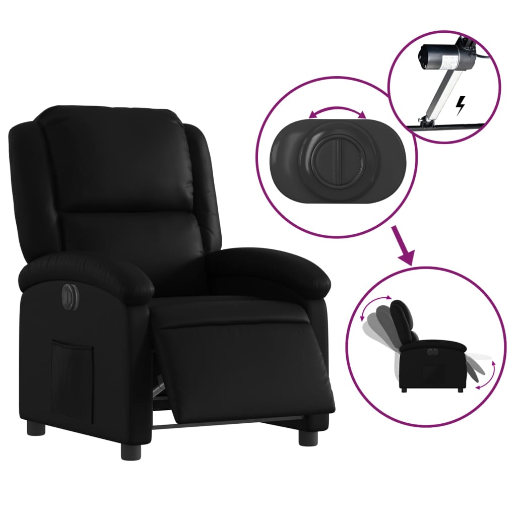 Fauteuil Kunstleer Zwart
