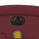 Massagestoel Verstelbaar Elektrisch Kunstleer Wijnrood