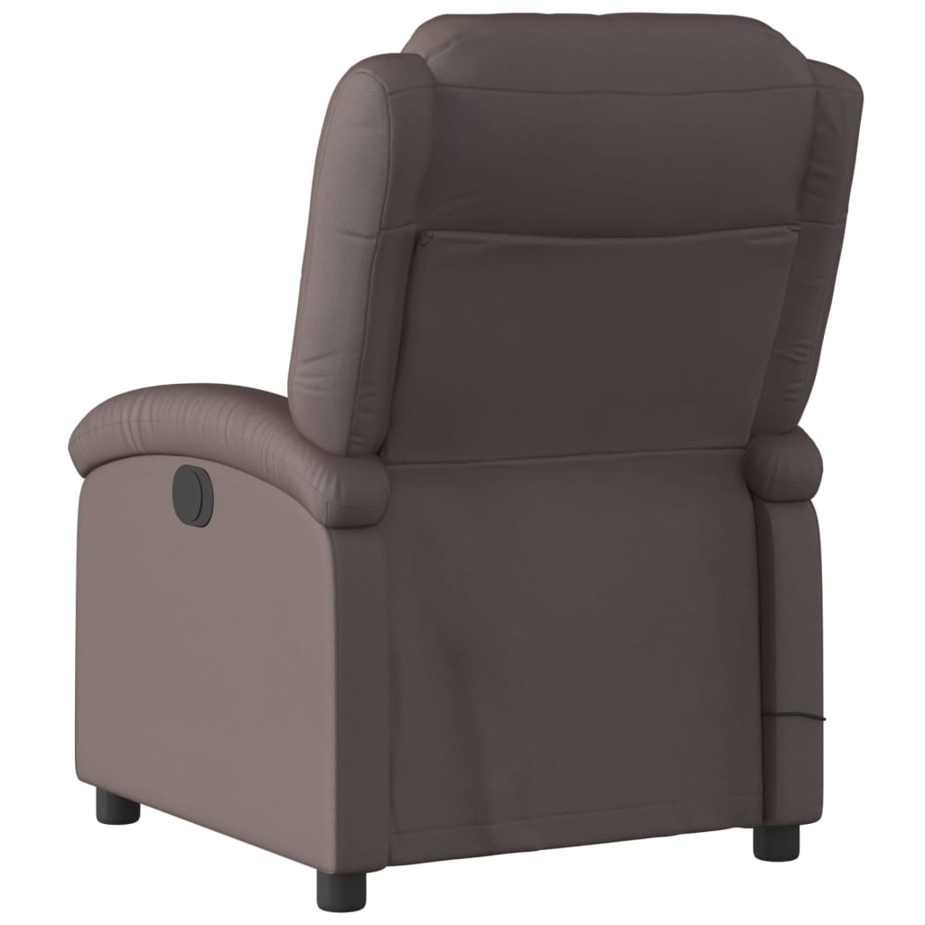 Massagestoel Echt Leer Donkerbruin