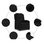 Fauteuil Verstelbaar Elektrisch Stof Zwart