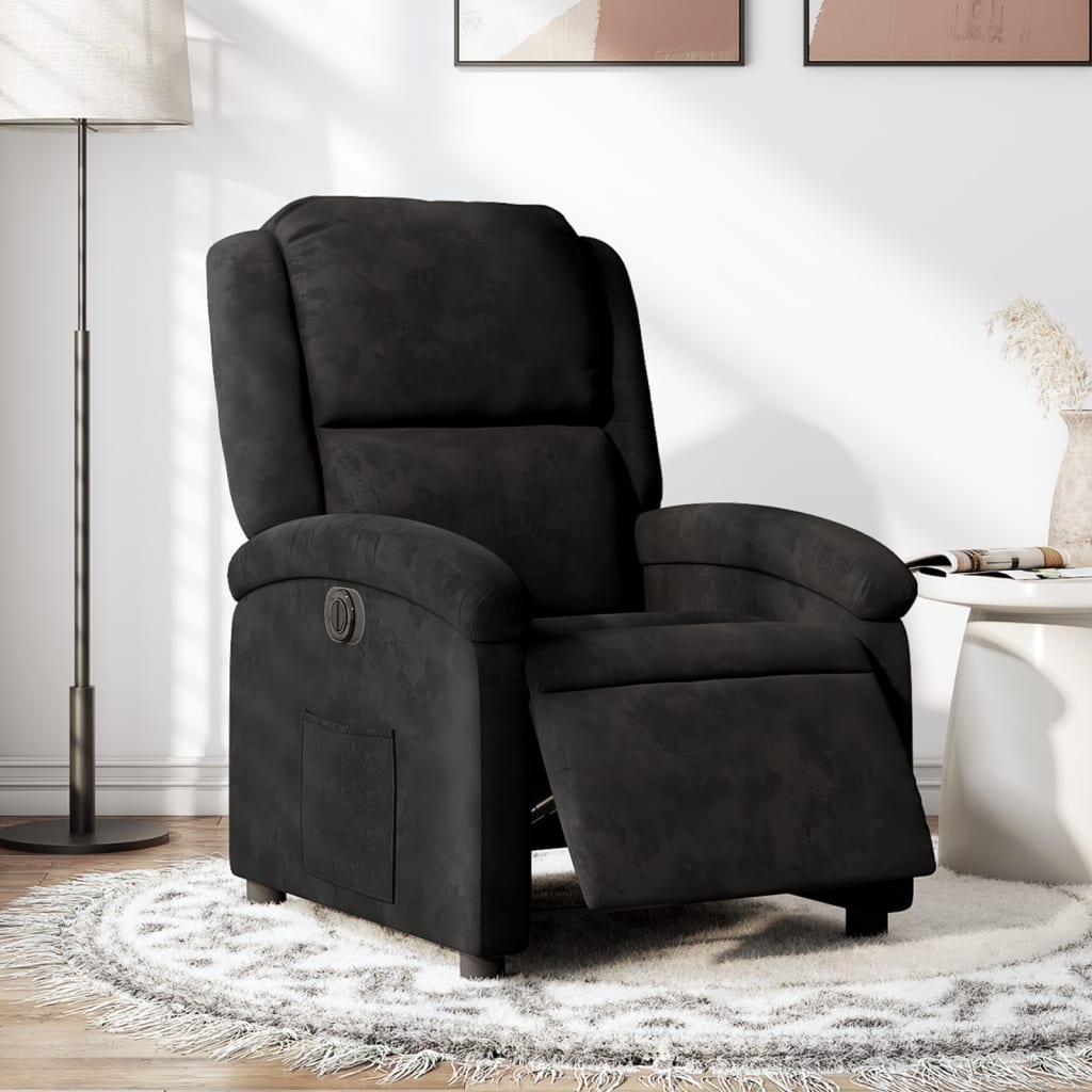 Fauteuil Verstelbaar Elektrisch Stof Zwart