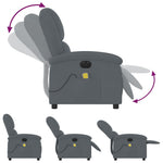 Massagestoel Fluweel Donkergrijs