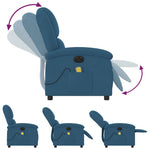 Massagestoel Fluweel Blauw
