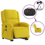 Sta-Op-Massagestoel Fluweel Geel