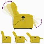 Sta-Op-Massagestoel Fluweel Geel
