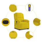 Sta-Op-Massagestoel Fluweel Geel