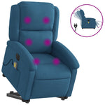 Sta-Op-Massagestoel Fluweel Blauw