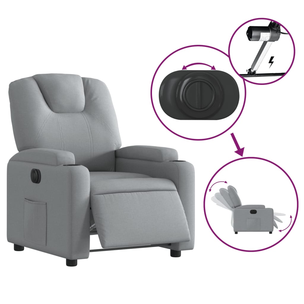 Fauteuil Stof Lichtgrijs