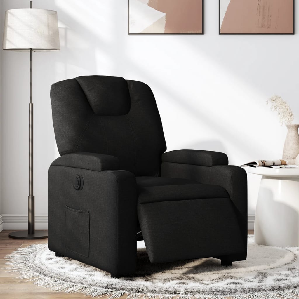 Fauteuil Verstelbaar Elektrisch Stof Zwart