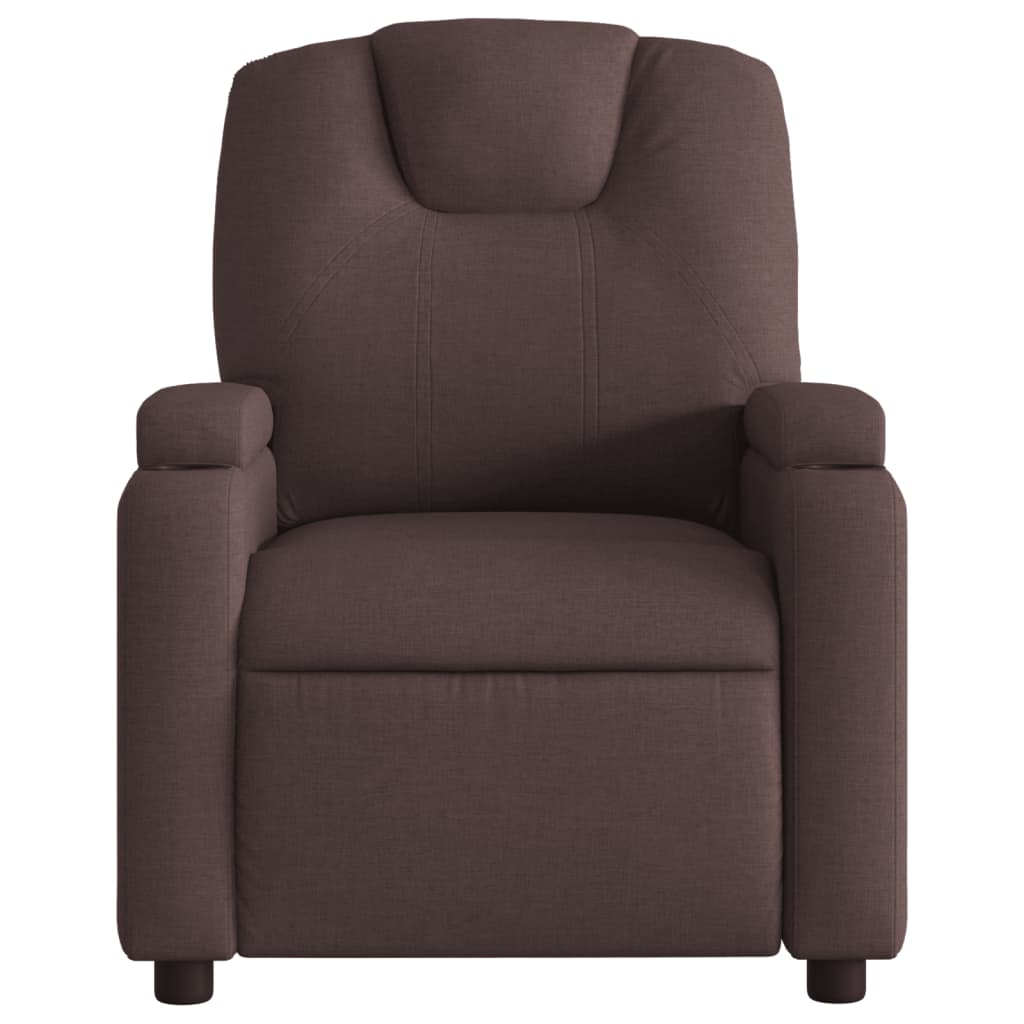 Fauteuil Verstelbaar Elektrisch Stof Donkerbruin