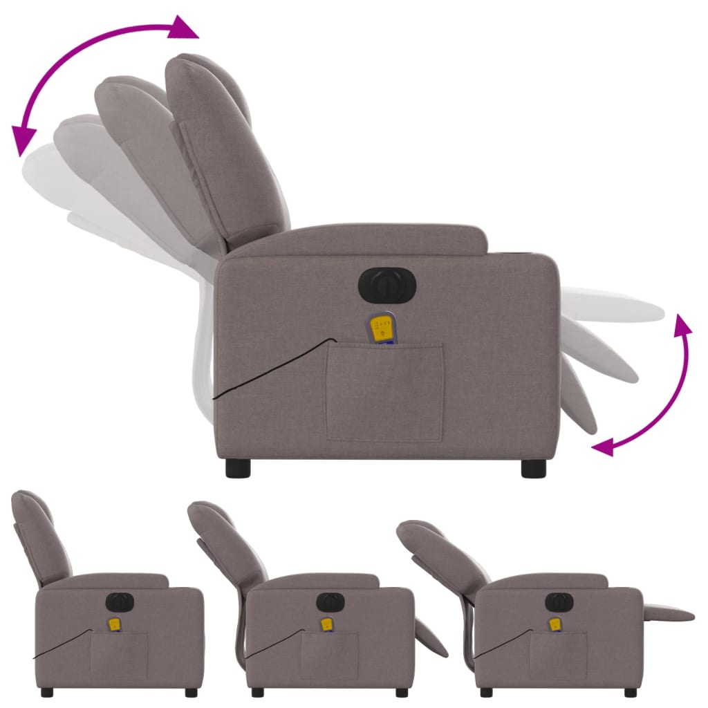 Massagestoel Stof Taupe