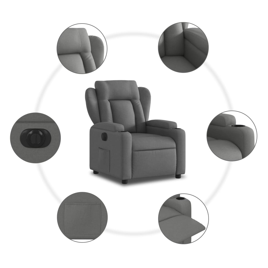 Fauteuil Stof Donkergrijs
