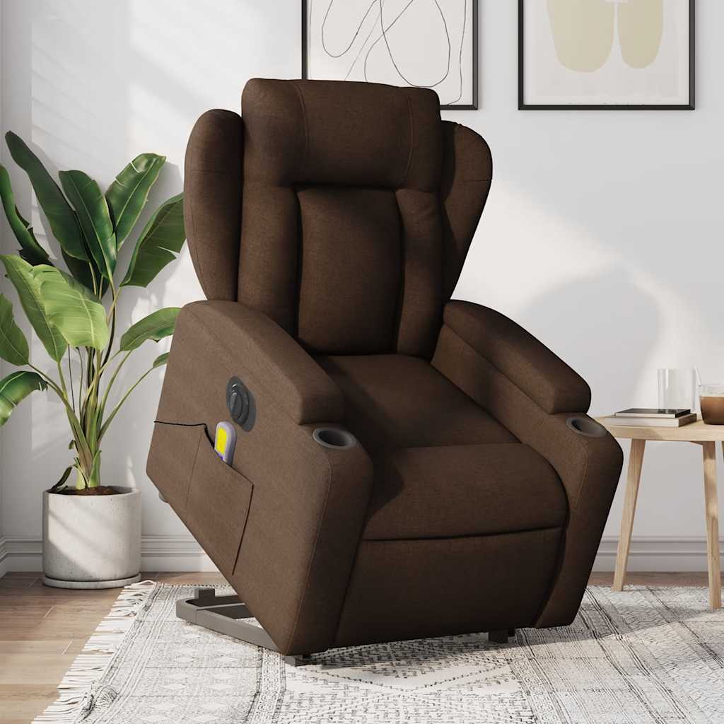Sta-Op-Massagestoel Stof Bruin