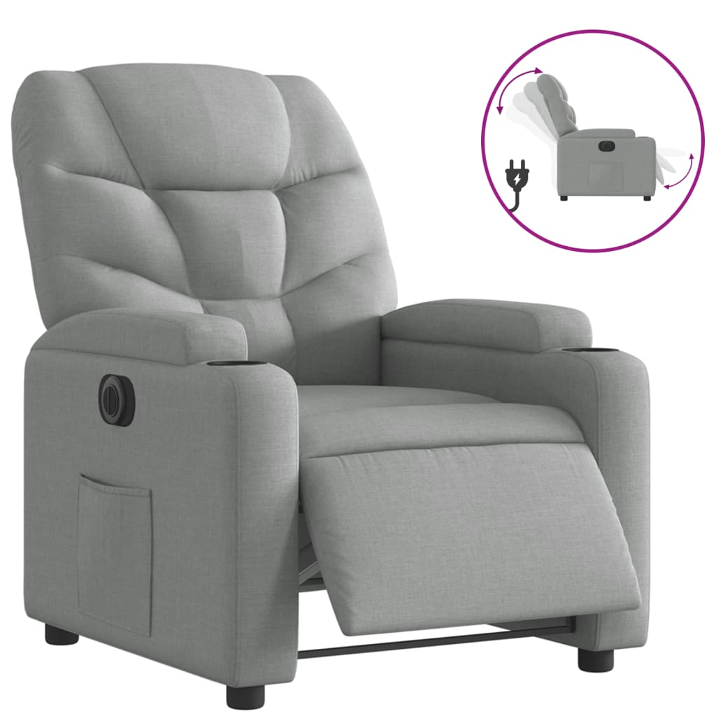 Fauteuil Stof Lichtgrijs
