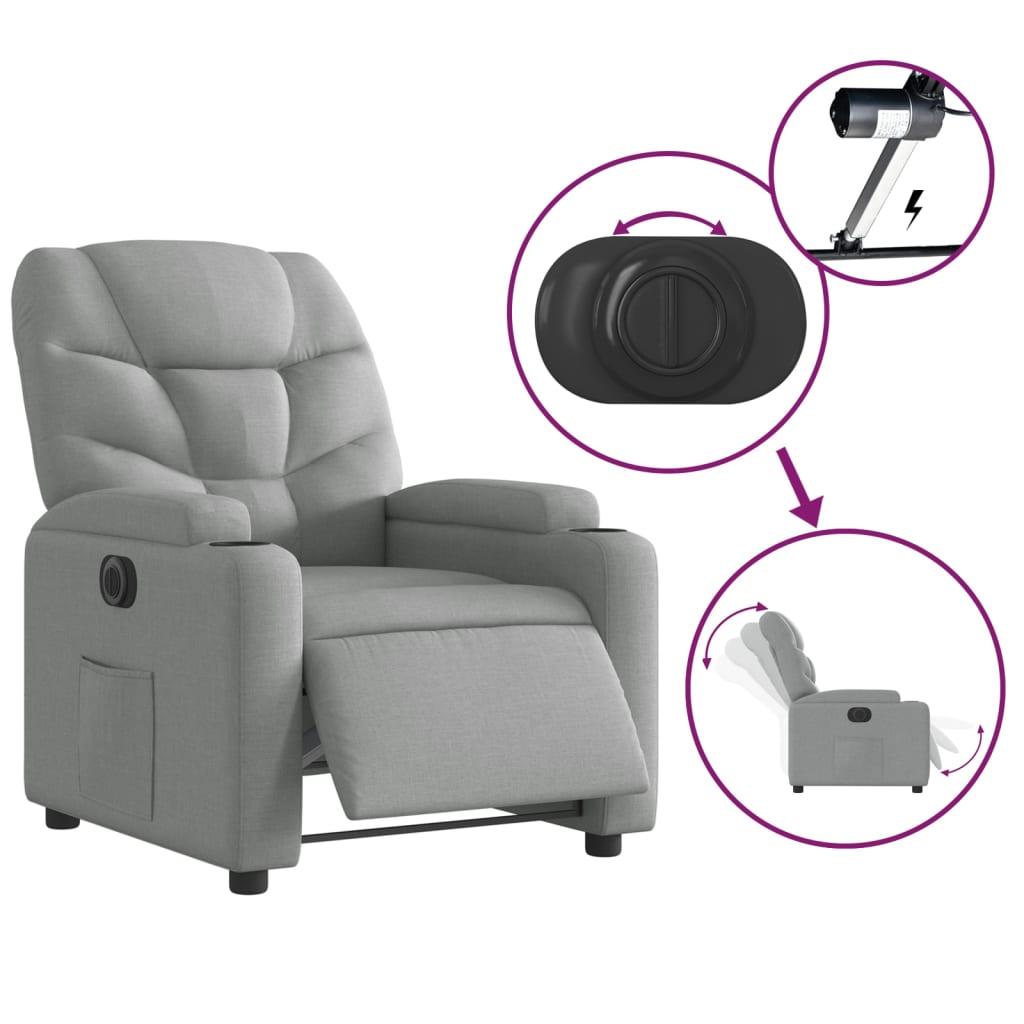 Fauteuil Stof Lichtgrijs
