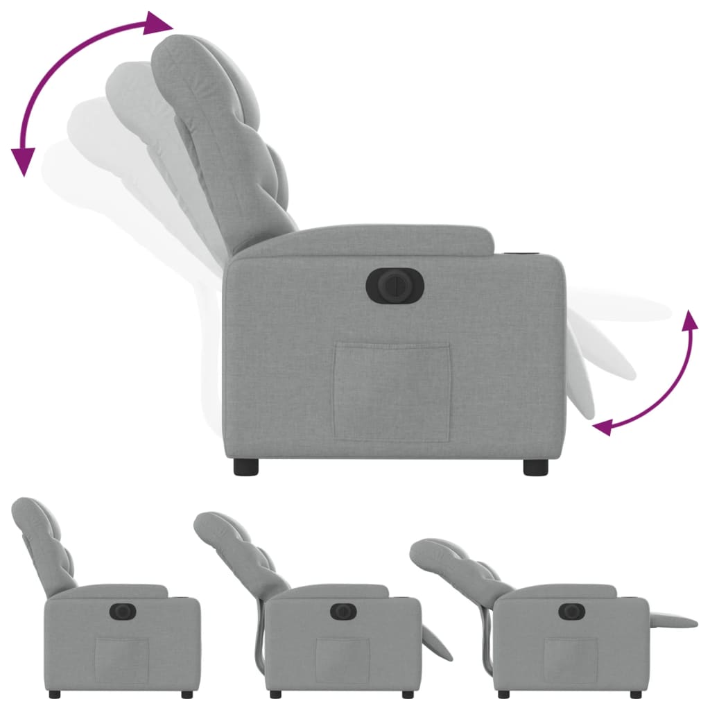 Fauteuil Stof Lichtgrijs