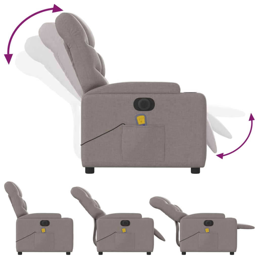 Massagestoel Stof Taupe