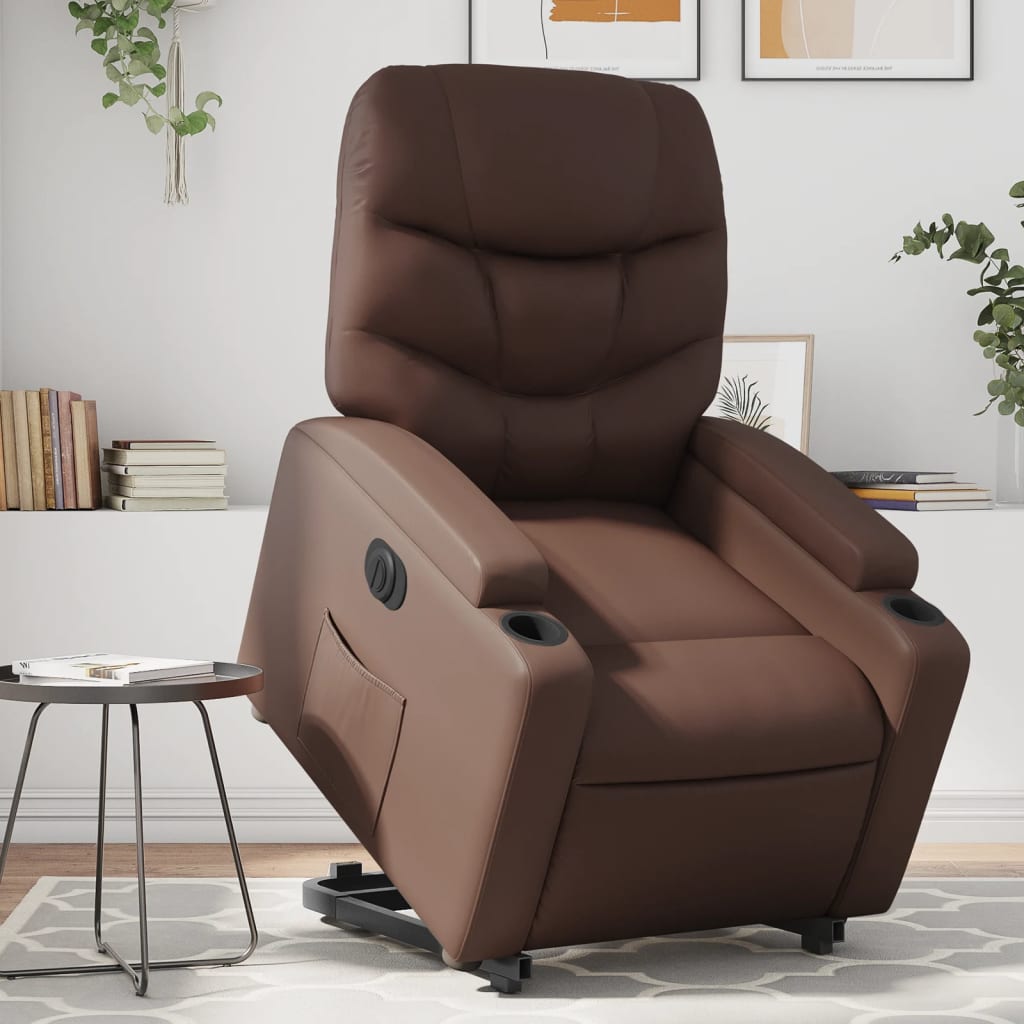 Sta-Op-Massagestoel Elektrisch Kunstleer Bruin