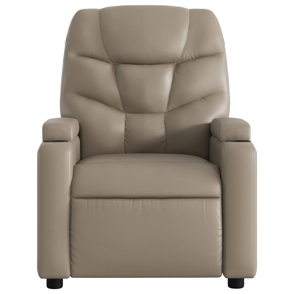 Sta-Op-Massagestoel Elektrisch Kunstleer Kleurig Cappuccino