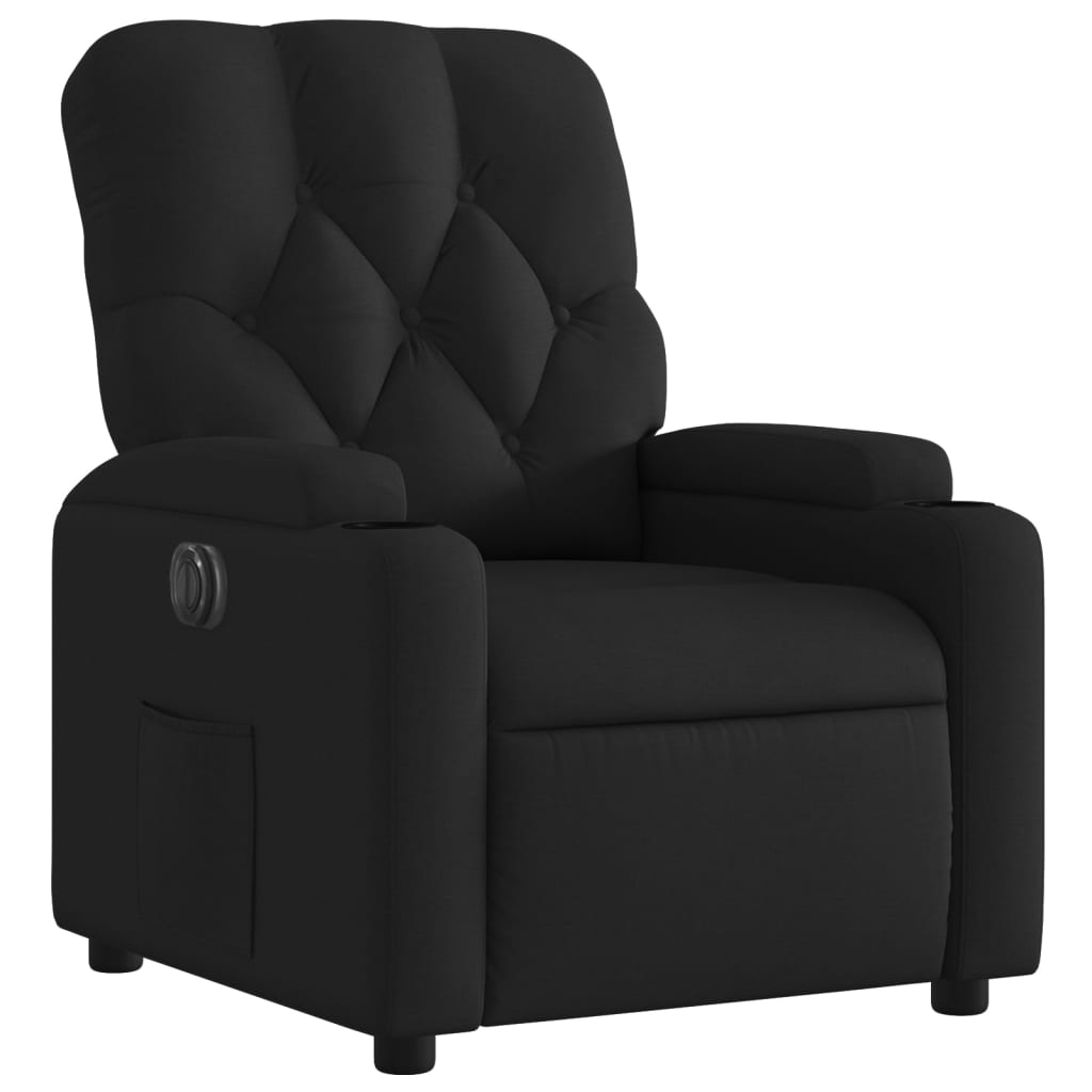 Fauteuil Verstelbaar Elektrisch Stof Zwart