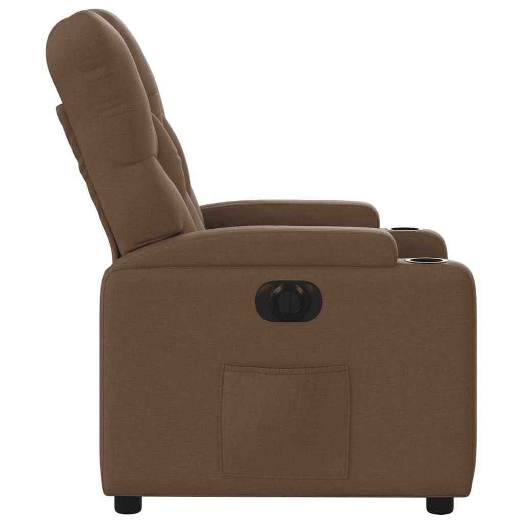 Fauteuil Verstelbaar Elektrisch Stof Bruin
