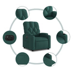 Fauteuil Verstelbaar Elektrisch Stof Donkergroen