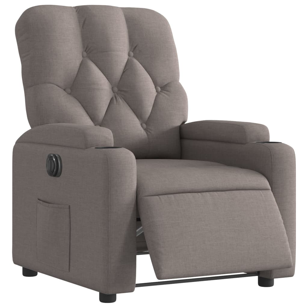 Fauteuil Verstelbaar Elektrisch Stof Taupe