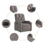 Fauteuil Verstelbaar Elektrisch Stof Taupe