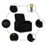 Massagestoel Stof Zwart