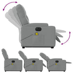 Sta-Op-Massagestoel Stof Lichtgrijs