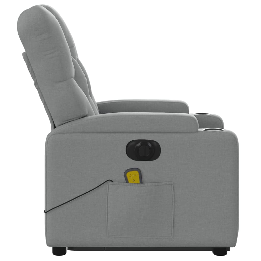 Sta-Op-Massagestoel Stof Lichtgrijs