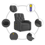 Sta-Op-Massagestoel Stof Donkergrijs