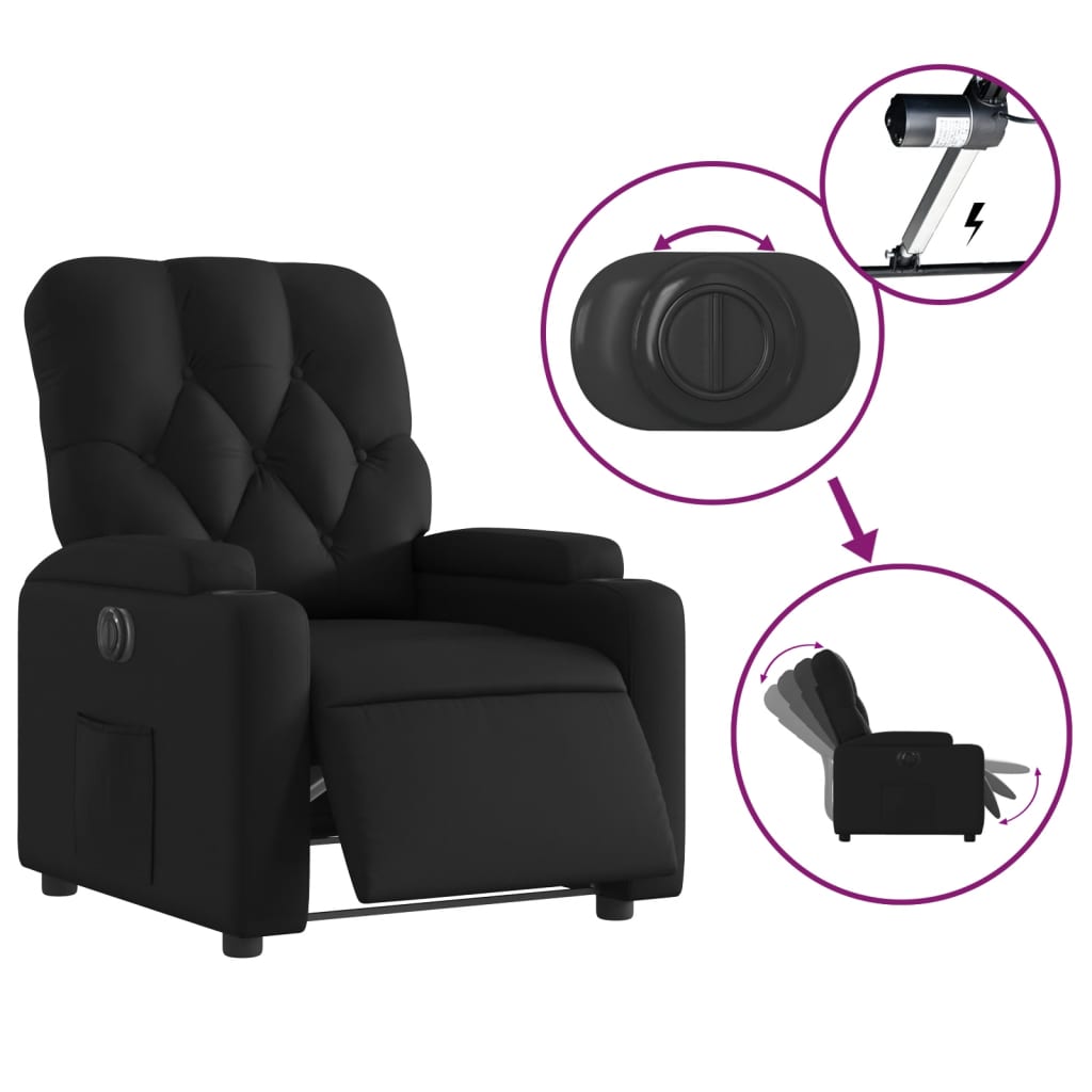 Fauteuil Kunstleer Zwart