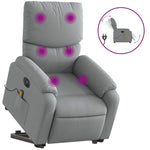 Sta-Op-Massagestoel Stof Lichtgrijs