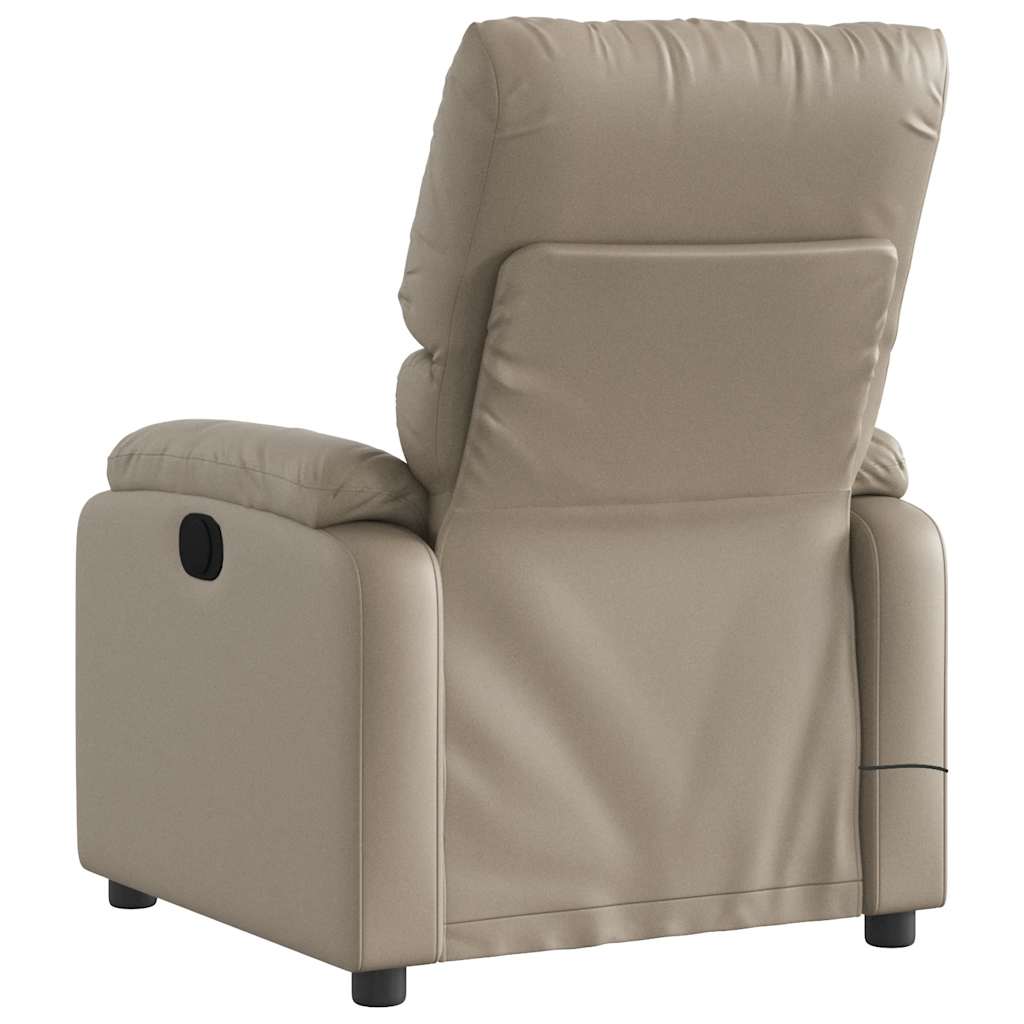 Massagestoel Verstelbaar Elektrisch Kunstleer Kleurig Cappuccino