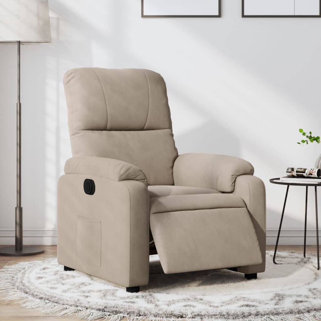 Fauteuil Verstelbaar Elektrisch Microvezelstof Taupe