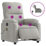 Massagestoel Microvezelstof Lichtgrijs