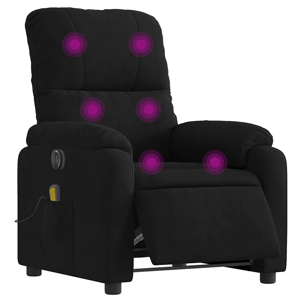 Massagestoel Microvezelstof Zwart