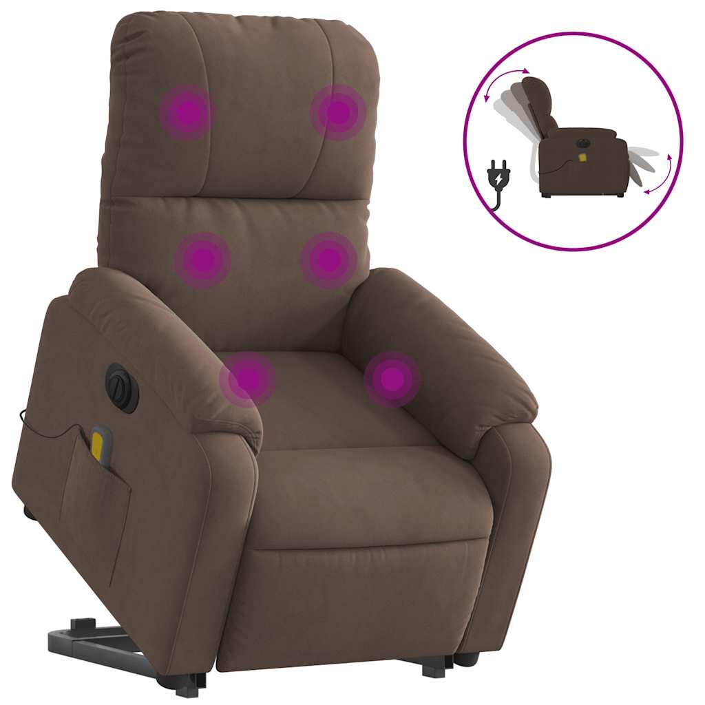 Sta-Op-Massagestoel Microvezelstof Bruin