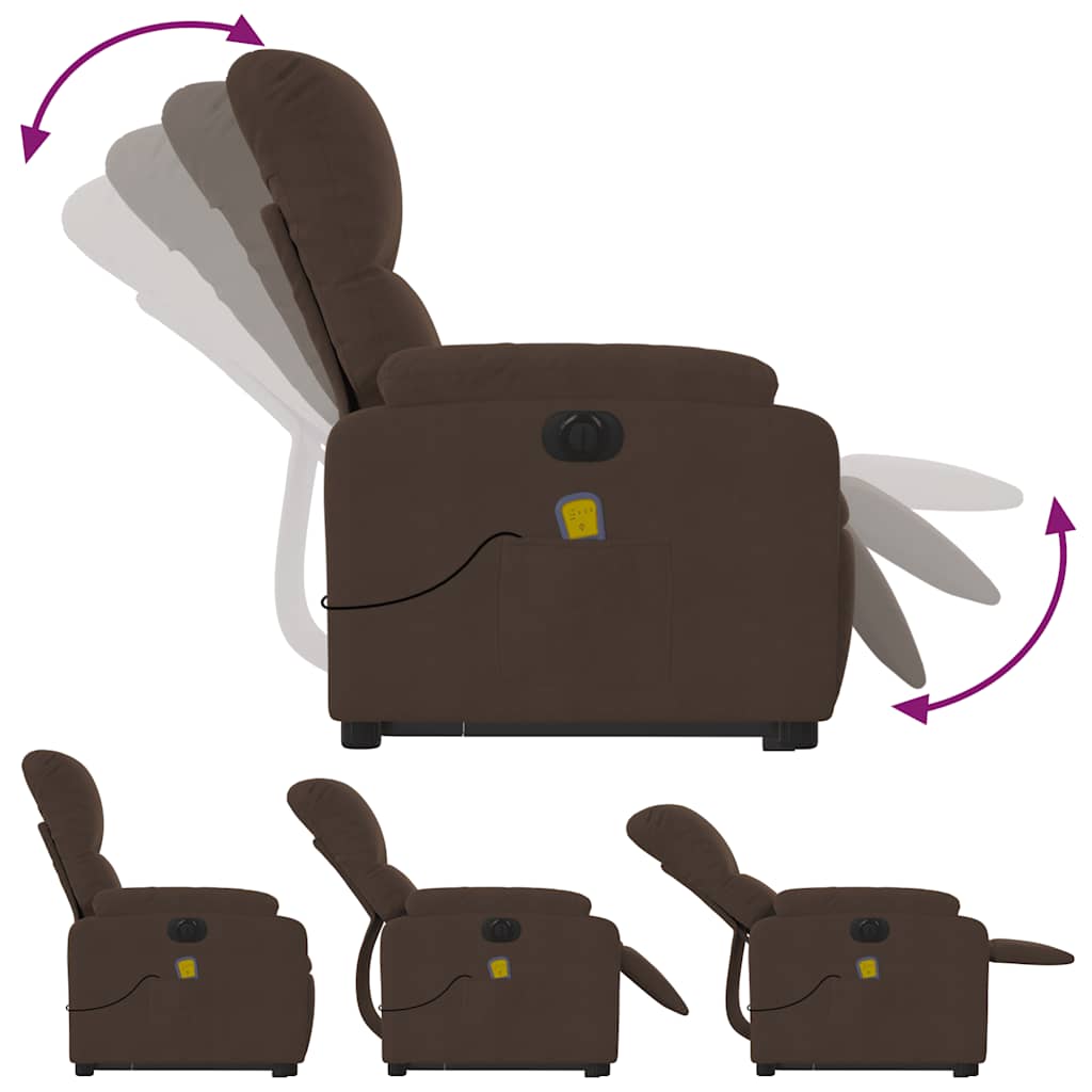 Sta-Op-Massagestoel Microvezelstof Bruin