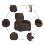 Sta-Op-Massagestoel Microvezelstof Bruin