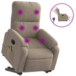 Sta-Op-Massagestoel Microvezelstof Taupe