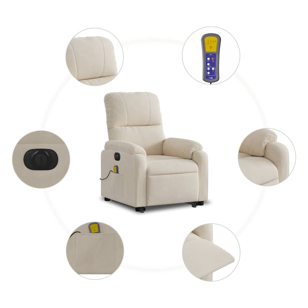 Sta-Op-Massagestoel Microvezelstof Beige